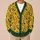 Golden Wildflower Vines for Relaxed Fall Layering, A Thoughtful Gift for Botanical Lovers All-over Print Knitted Cardigan - 6