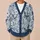 Blue Butterfly Wildflower Motifs for Relaxed Spring Layering Women’s Casual Style All-over Print Knitted Cardigan - 6