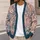 Floral Deer Bird Garden Motif for Relaxed Everyday Layering, Women’s Blue Pink Style All-over Print Knitted Cardigan - 5