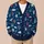 Navy Sea Life Fish Starfish Coral Motif for Casual Coastal Layering, Women's Style All-over Print Knitted Cardigan - 6