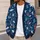 Navy Sea Life Fish Starfish Coral Motif for Casual Coastal Layering, Women's Style All-over Print Knitted Cardigan - 5