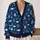 Navy Sea Life Fish Starfish Coral Motif for Casual Coastal Layering, Women's Style All-over Print Knitted Cardigan - 2