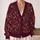 Burgundy Botanical Florals, Romantic Garden Style for Autumn Gatherings and Layering All-over Print Knitted Cardigan - 2