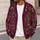 Burgundy Botanical Florals, Romantic Garden Style for Autumn Gatherings and Layering All-over Print Knitted Cardigan - 5