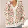 Red Green Polka Dot Everyday Layering Style For Women Spring Autumn Weekend Casual Wear All-over Print Knitted Cardigan - 4