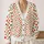 Red Green Polka Dot Everyday Layering Style For Women Spring Autumn Weekend Casual Wear All-over Print Knitted Cardigan - 2
