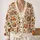 Autumn Pumpkin Cottage Harvest Motifs for Thanksgiving Gatherings and Cozy Layering All-over Print Knitted Cardigan - 2