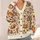 Autumn Pumpkin Cottage Harvest Motifs for Thanksgiving Gatherings and Cozy Layering All-over Print Knitted Cardigan - 4