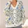 Blue Wildflower And Green Foliage Motif For Everyday Layering, Women's Plus Size All-over Print Knitted Cardigan - 4