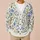 Blue Wildflower And Green Foliage Motif For Everyday Layering, Women's Plus Size All-over Print Knitted Cardigan - 6