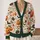 Halloween Pumpkin Bats And Autumn Leaves For Festive Fall Layering Women's Style All-over Print Knitted Cardigan - 2