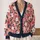 Coral Pink Floral Blossoms and Dark Leaves for Cozy Everyday Layering and Weekend Style All-over Print Knitted Cardigan - 2