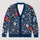 Navy Red Botanical Blooms For Everyday Layering And Autumn Gatherings For Modern Women All-over Print Knitted Cardigan - 1