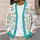 Chihuahua Teacup Hearts for Cozy Tea Lovers, Dog Moms, and Everyday Layering Style All-over Print Knitted Cardigan - 5
