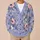 Pastel Lavender Floral Blooms for Spring Layering and Everyday Casual Style for Women All-over Print Knitted Cardigan - 6