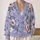Pastel Lavender Floral Blooms for Spring Layering and Everyday Casual Style for Women All-over Print Knitted Cardigan - 2