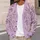Lavender Rose And Leaf Botanical Motif For Everyday Layering, Feminine Gifts For Women All-over Print Knitted Cardigan - 5