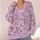 Lavender Rose And Leaf Botanical Motif For Everyday Layering, Feminine Gifts For Women All-over Print Knitted Cardigan - 4
