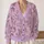 Lavender Rose And Leaf Botanical Motif For Everyday Layering, Feminine Gifts For Women All-over Print Knitted Cardigan - 2