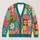 Colorful Patchwork Florals For Everyday Layering And Commuting, Women’s Casual Style All-over Print Knitted Cardigan - 1