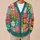 Colorful Patchwork Florals For Everyday Layering And Commuting, Women’s Casual Style All-over Print Knitted Cardigan - 6