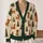 Dachshund Christmas Trees for Cozy Holiday Gatherings and Relaxed Winter Style at Home All-over Print Knitted Cardigan - 2