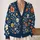 Navy Wildflower Blooms for Cozy Autumn Layering and Everyday Country Style for Her All-over Print Knitted Cardigan - 2