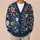 Navy Wildflower Blooms for Cozy Autumn Layering and Everyday Country Style for Her All-over Print Knitted Cardigan - 6