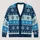 Blue Snowflake Motifs for Cozy Everyday Winter Layering and Holiday Gatherings for Women All-over Print Knitted Cardigan - 1