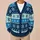 Blue Snowflake Motifs for Cozy Everyday Winter Layering and Holiday Gatherings for Women All-over Print Knitted Cardigan - 6