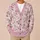 Blush Pink Floral Botanical Blooms for Everyday Elegance and Relaxed Resort Style Women All-over Print Knitted Cardigan - 6