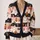 Pink Ghost Pumpkin Halloween Leaves for Cozy Autumn Layering and Party Style Outfits All-over Print Knitted Cardigan - 2