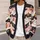 Pink Ghost Pumpkin Halloween Leaves for Cozy Autumn Layering and Party Style Outfits All-over Print Knitted Cardigan - 5