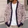 Purple Botanical Skull Motifs for Autumn Layering, Casual Gothic Style, and Cozy Outings All-over Print Knitted Cardigan - 5