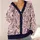 Purple Botanical Skull Motifs for Autumn Layering, Casual Gothic Style, and Cozy Outings All-over Print Knitted Cardigan - 4