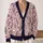 Purple Botanical Skull Motifs for Autumn Layering, Casual Gothic Style, and Cozy Outings All-over Print Knitted Cardigan - 2