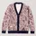 Purple Botanical Skull Motifs for Autumn Layering, Casual Gothic Style, and Cozy Outings All-over Print Knitted Cardigan - 1