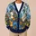 Blue Bird and Wildflower Garden for Relaxed Autumn Layering, Women’s Everyday Style All-over Print Knitted Cardigan - 6