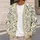 Birds And Violet Blooms For Relaxed Autumn Layering, Botanical Nature Lover Style All-over Print Knitted Cardigan - 5