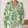 Mint Green White Floral Garden Style For Everyday Layering And Spring Outings For Women All-over Print Knitted Cardigan - 2
