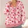 Red and White Heart Motif for Valentine's Day Layering and Casual Women's Outfits All-over Print Knitted Cardigan - 4