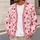 Red and White Heart Motif for Valentine's Day Layering and Casual Women's Outfits All-over Print Knitted Cardigan - 5