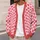 Coral Heart Motif Valentine's Day Casual Layering Women's Autumn Winter Gift Style All-over Print Knitted Cardigan - 5