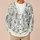 Blue White Paisley Boho Style For Casual Office Layering Women Spring Fall Everyday All-over Print Knitted Cardigan - 6
