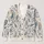 Blue White Paisley Boho Style For Casual Office Layering Women Spring Fall Everyday All-over Print Knitted Cardigan - 1