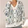 Blue White Paisley Boho Style For Casual Office Layering Women Spring Fall Everyday All-over Print Knitted Cardigan - 4