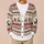 Reindeer Snowflakes And Evergreen Trees For Festive Winter Layering For Men Outdoors All-over Print Knitted Cardigan - 6