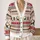Reindeer Snowflakes And Evergreen Trees For Festive Winter Layering For Men Outdoors All-over Print Knitted Cardigan - 2