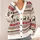 Reindeer Snowflakes And Evergreen Trees For Festive Winter Layering For Men Outdoors All-over Print Knitted Cardigan - 4
