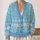 Pastel Nordic Geometric Motifs for Casual Layering and Everyday Travel Wear Women All-over Print Knitted Cardigan - 2